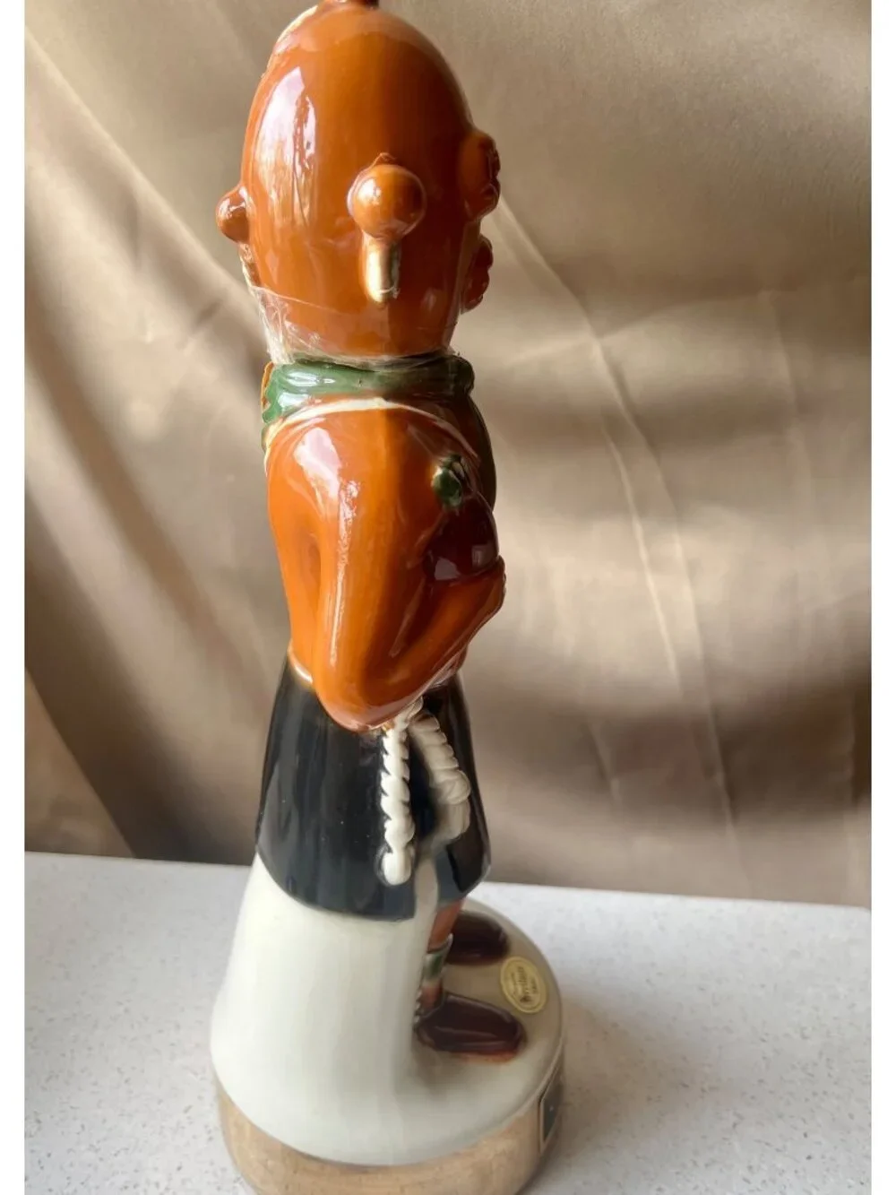 Ezra Brooks Decanter 101 Heritage Koyemsi Mudhead Kachina Doll Ceramic 13.5